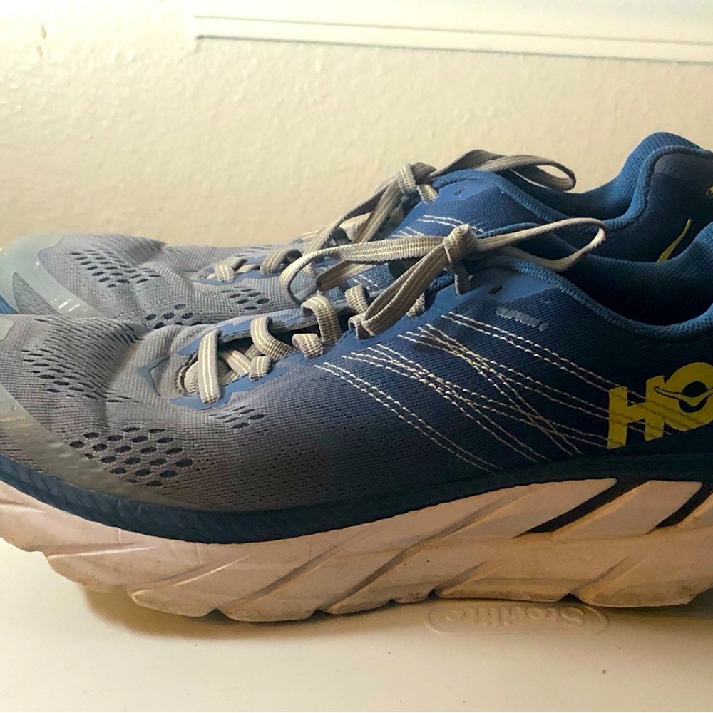 Hoka One One Clifton 6 Women's Blue Grey Athletic Running  Sneakers Size 10